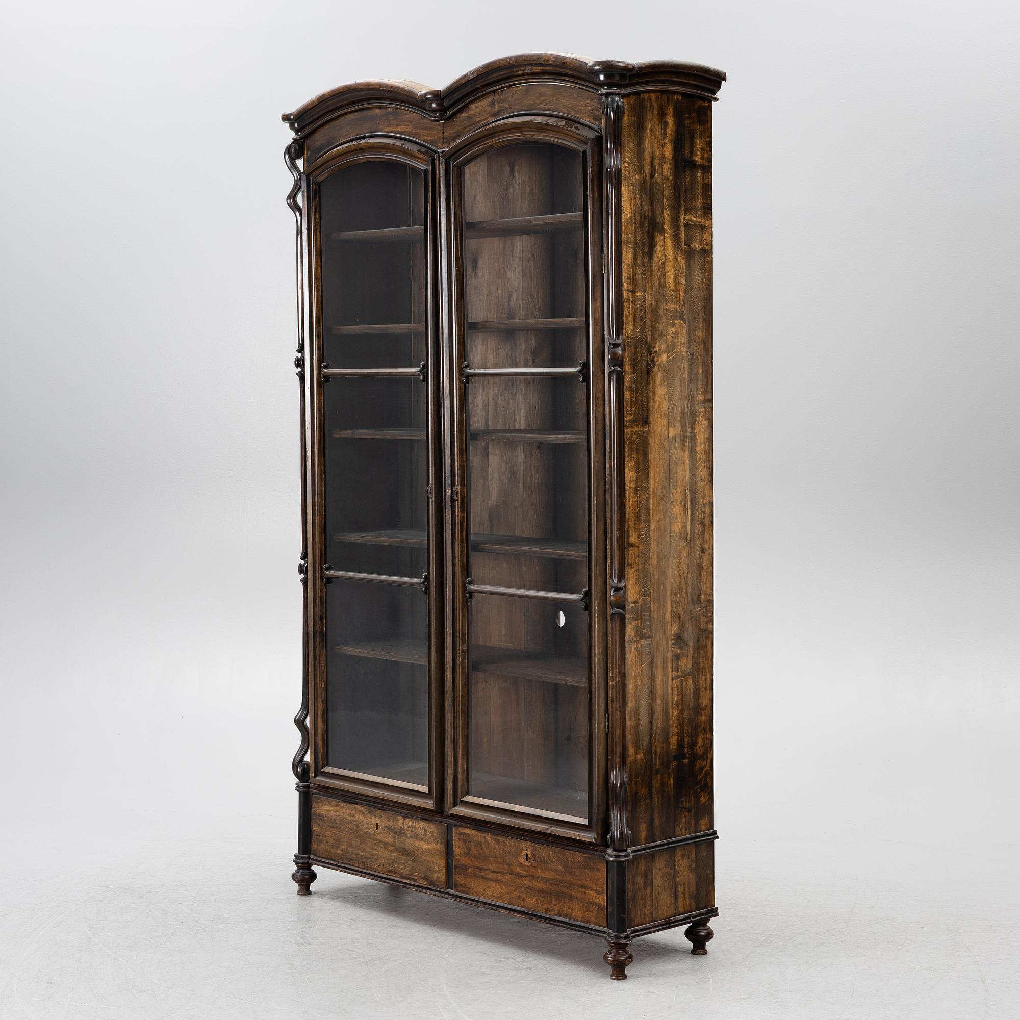 A book cabinet, around 1900.