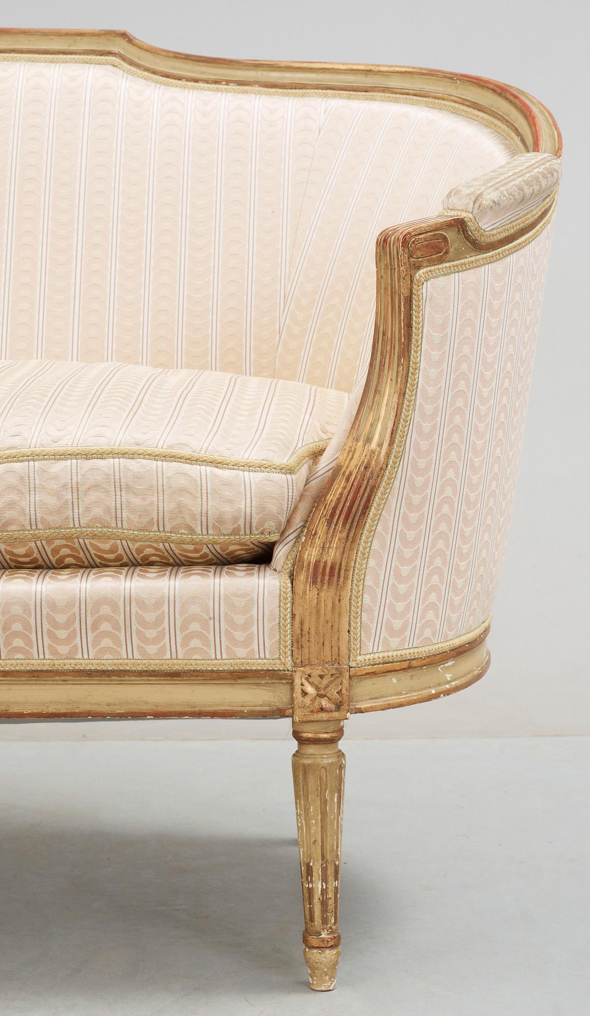 BADKARSSOFFA, gustaviansk stil, 1900-talets första hälft.