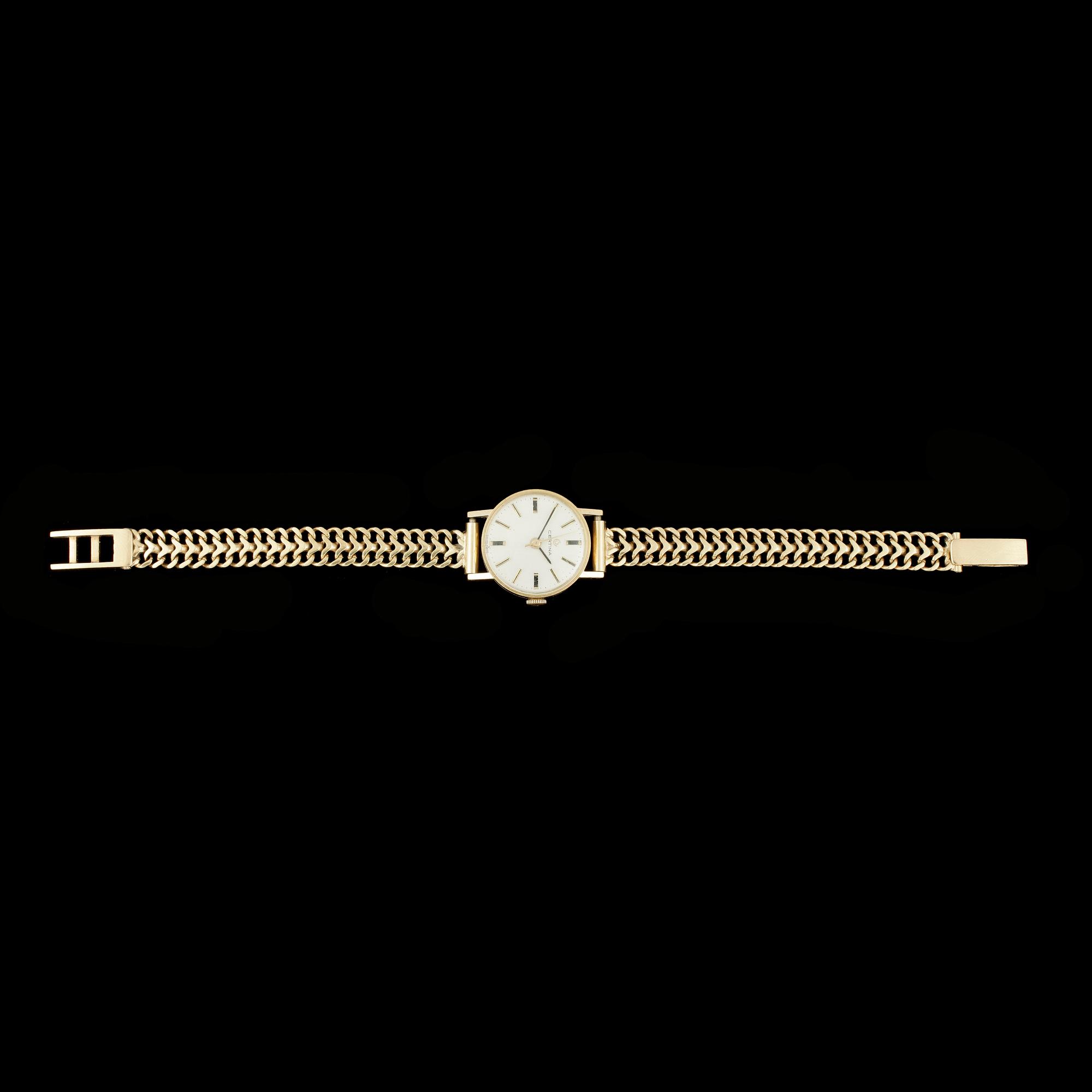 ARMBANDSUR, dam, Certina, band 18k guld. Totalvikt 25g.