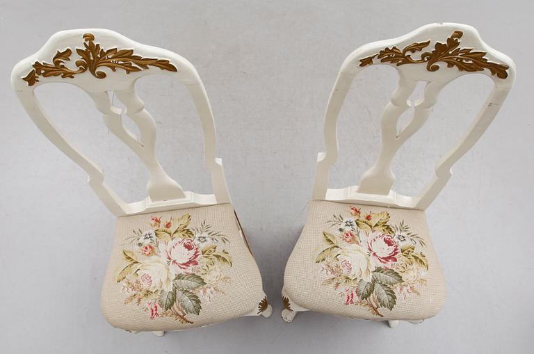 STOLAR, 1 par, rokoko, 1700-talets andra hälft.
