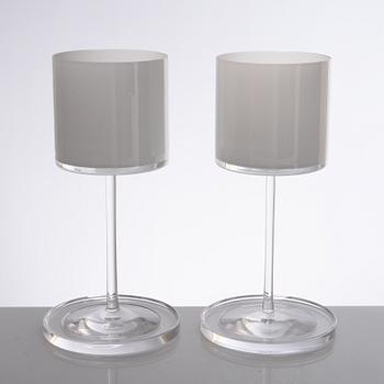 Karl Lagerfeld, 2+2 wine glasses, "Orrefors" for Orrefors.