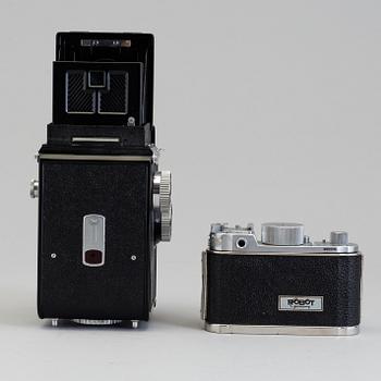 A Yashica-A and a Robot Star camera, mid 20th century.
