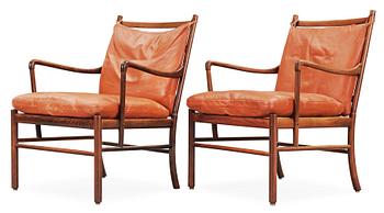 63. OLE WANSCHER, karmstolar, ett par, "Colonial Chair, PJ 149", Poul Jeppesen, Danmark.