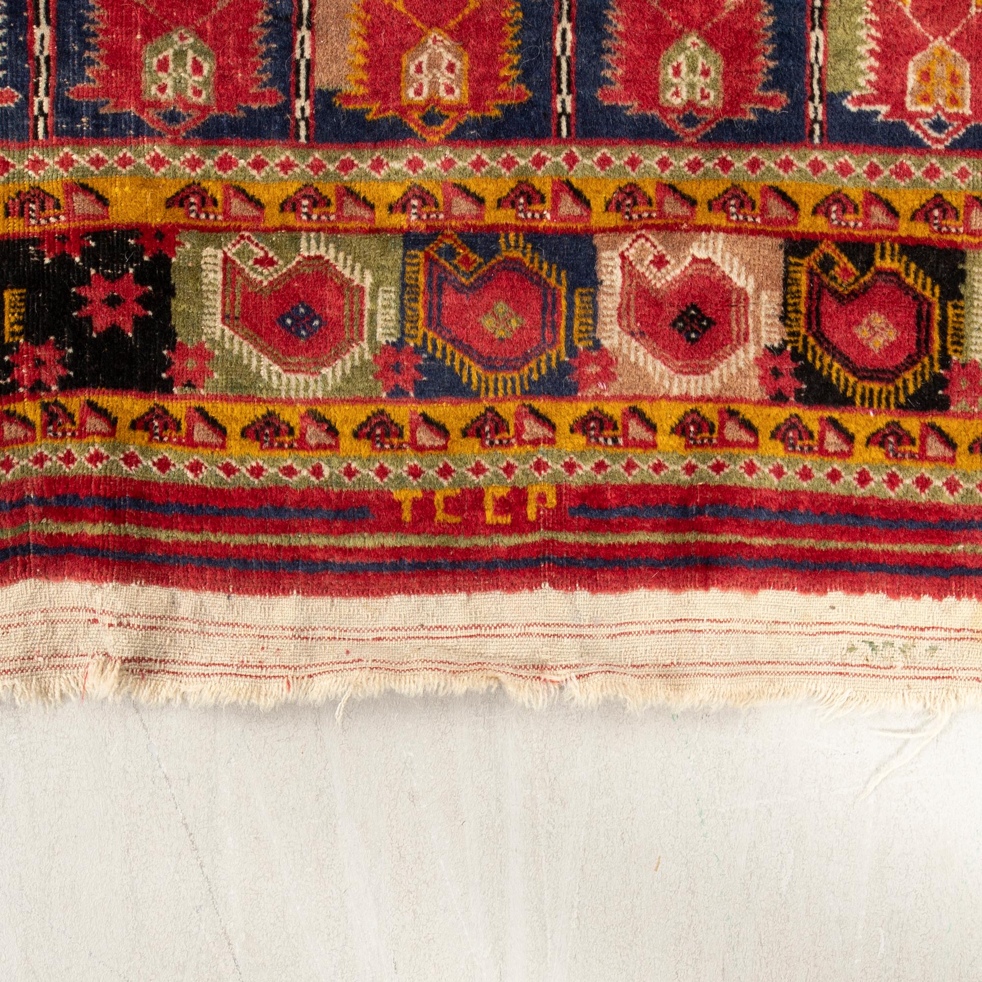 Turkmen rug/semantique marked TCCP (Turkmen Soviet Socialist Republic) approx. 242x158 cm.