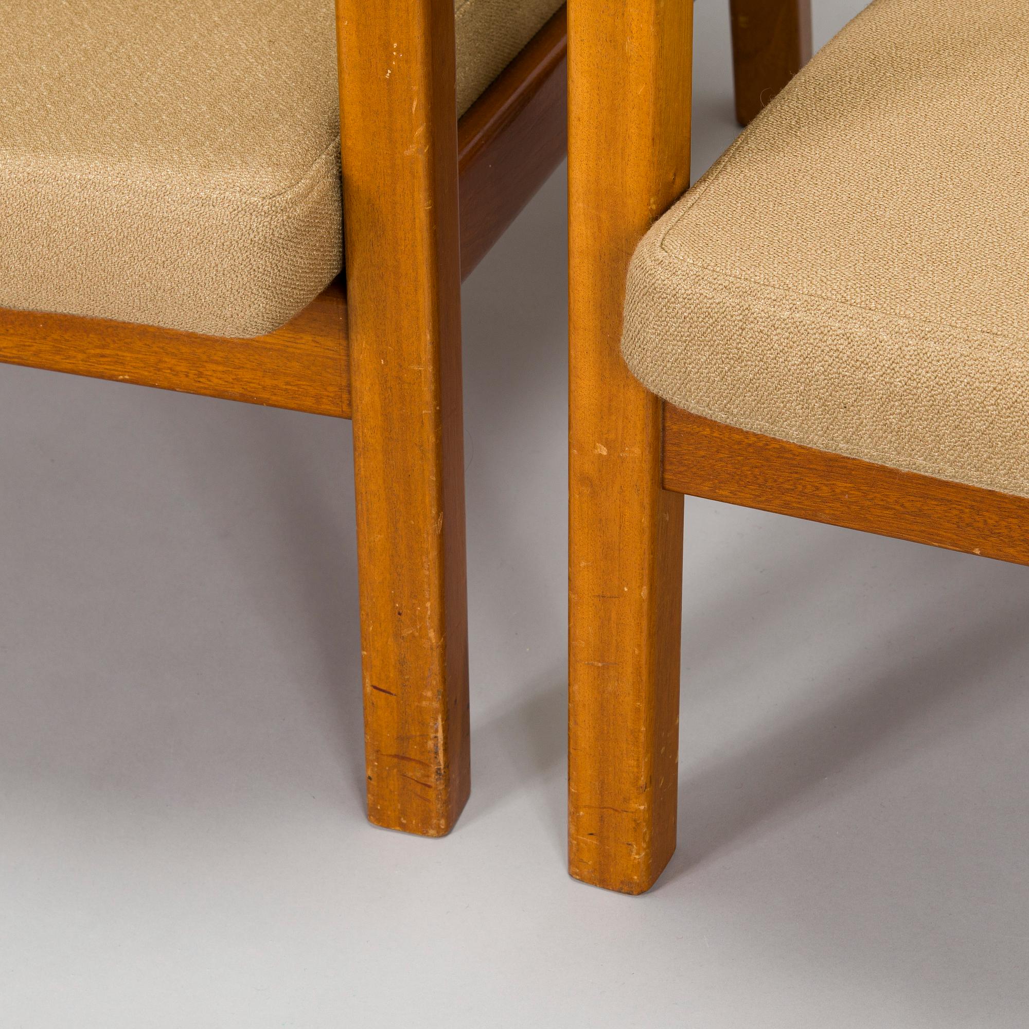 Carl Gustaf Hiort af Ornäs, a pair of late 1950s 'Rialto' open armchairs, Puunveisto Oy - Träsnideri Ab, Finland.