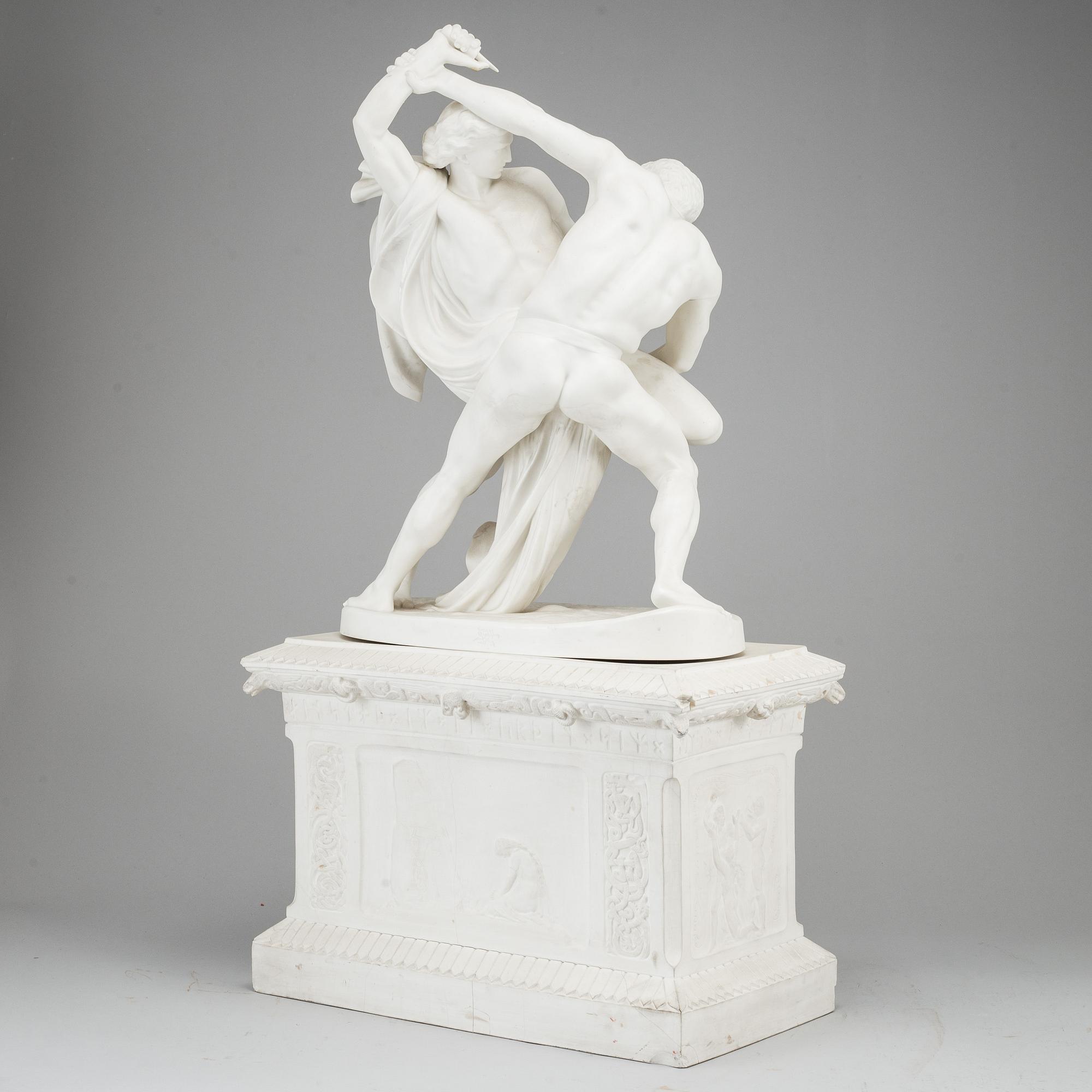 JOHAN PETER MOLIN, efter. Skulptur, parian, Gustavsberg.