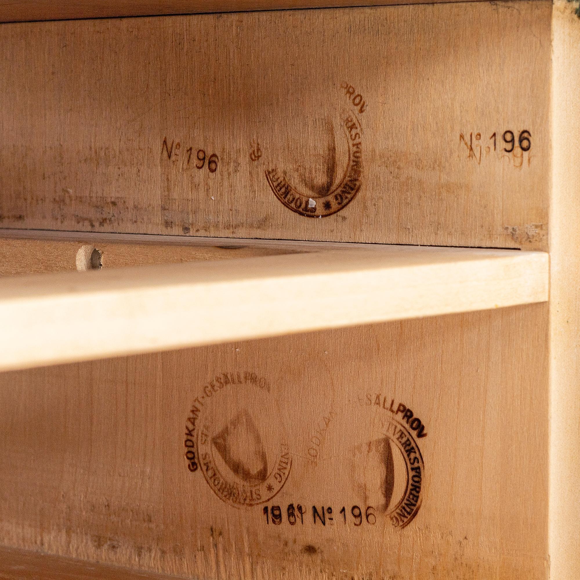 A cabinet, journeyman's test piece, Stockholm, 1961.