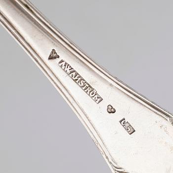 SKEDAR, 6 st, silver, 1700-/1800-tal. Vikt ca 356 g.