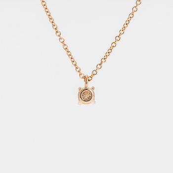 Tiffany & Co,  halsband, 18K guld och briljantslipad diamant ca 0.17 ct.