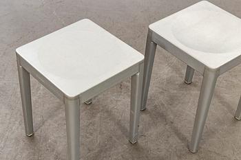 PHILIPPE STARCK, a pair of 21st century "Emeco Stool" in brushed aluminium.