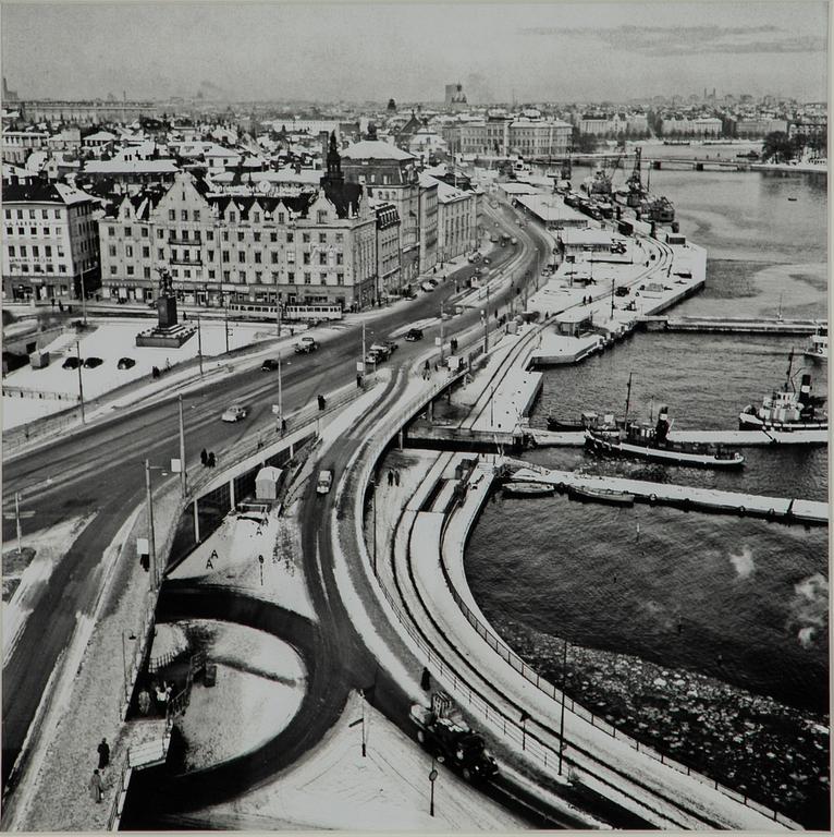 Åke Lange, "Vy mot Skeppsbron 1950-tal".