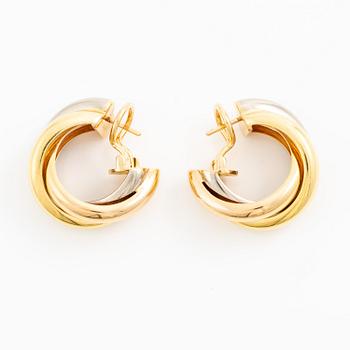 Cartier ett par örhängen "Trinity" 18K guld i tre färger.