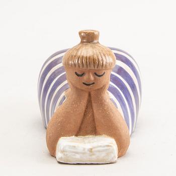 Lisa Larson, figurin, stengods, "Beata" ur serien "ABC-flickorna", Gustavsberg.