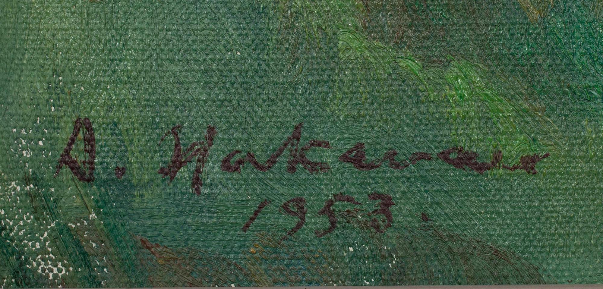 AALE HAKAVA (FINLAND), olja på duk, sign. och dat. 1953.