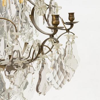 A Rococo style chandelier, first half of the 20th century.