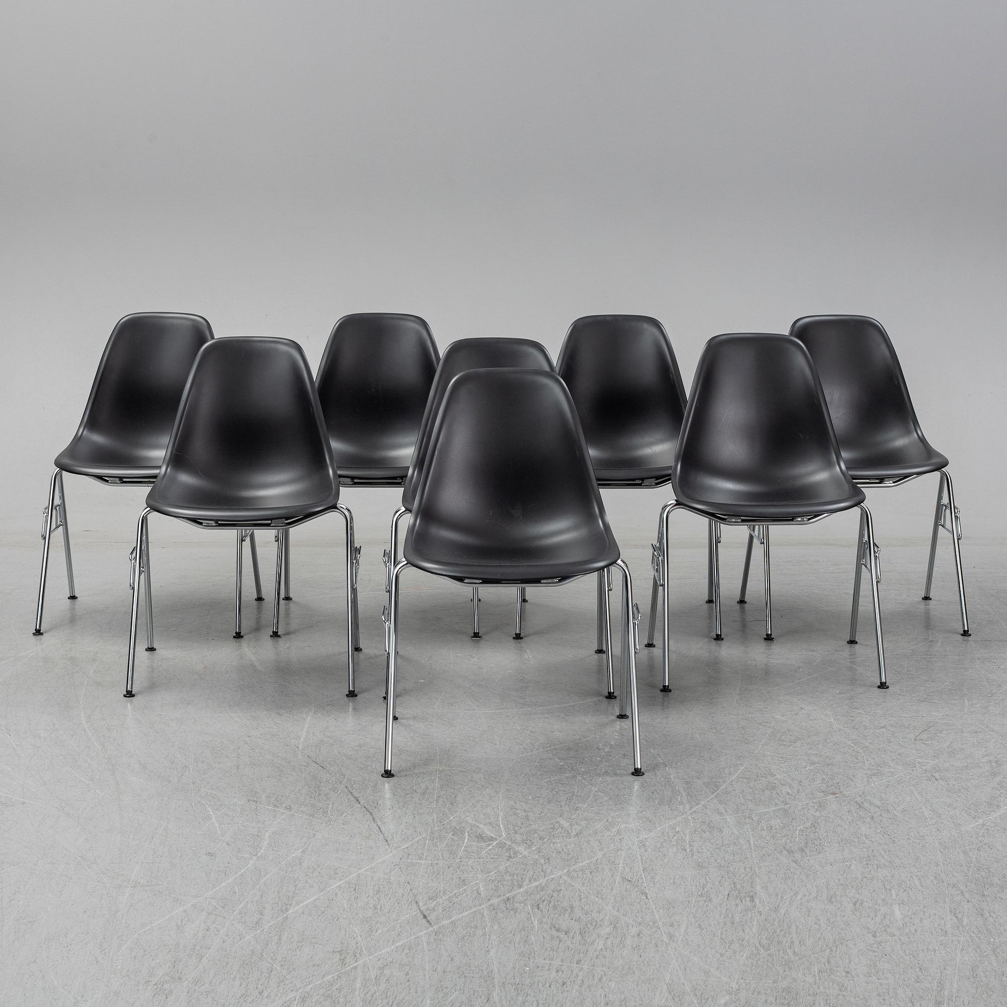 CHARLES AND RAY EAMES, stolar, 8 st, "DSS", Vitra.