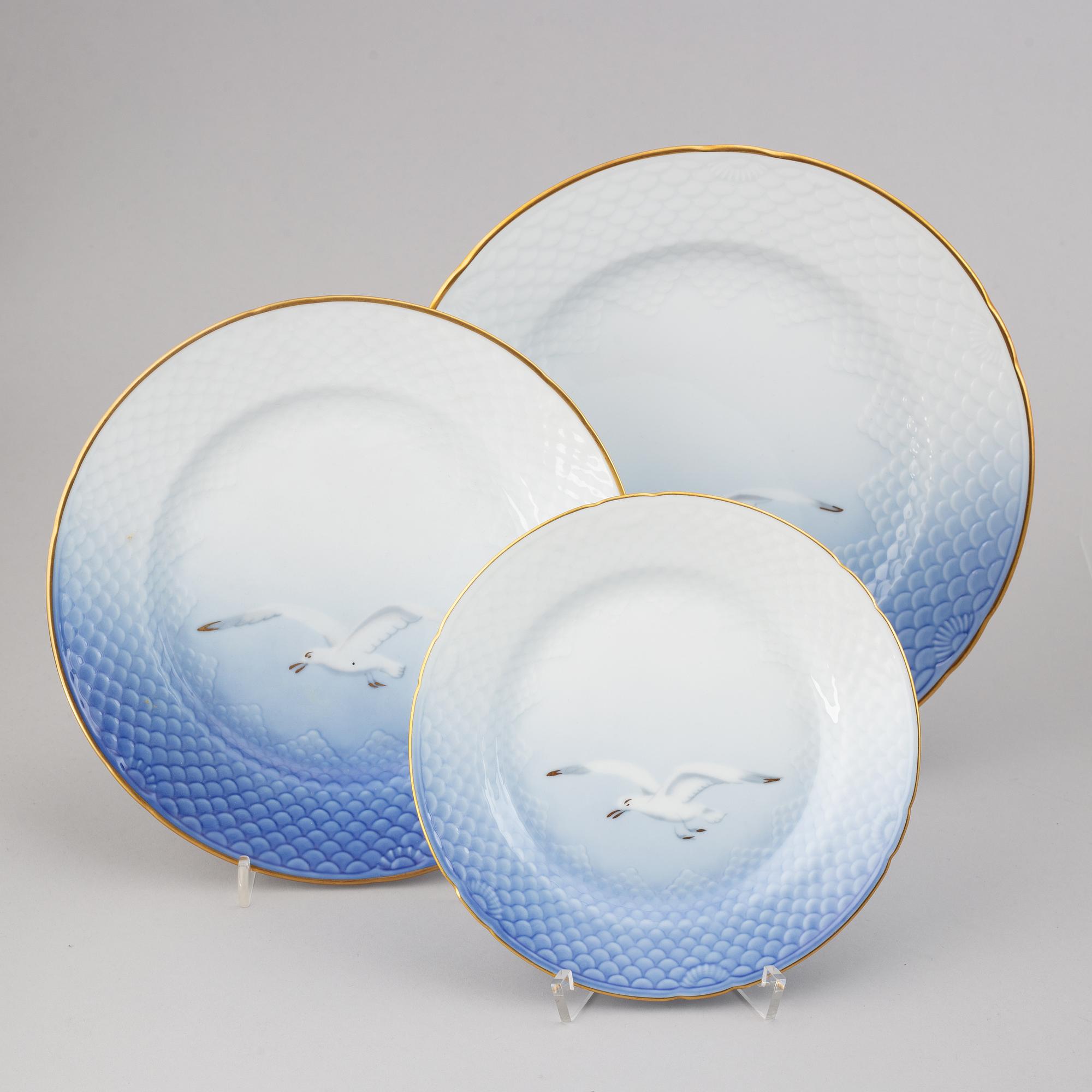 Bing & Grøndahl, servis, "Måsen", porslin, Danmark.