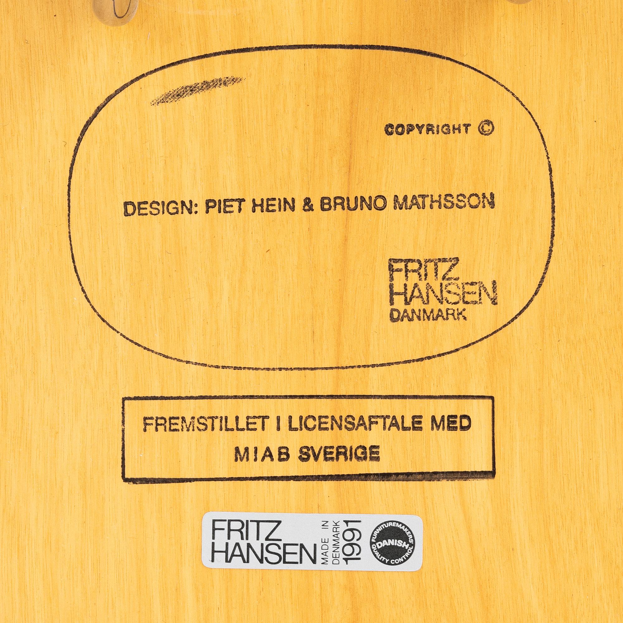 Piet Hein & Bruno Mathsson, bord, "Superellips", Fritz Hansen.