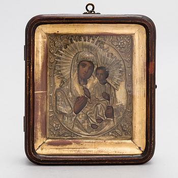 A late 19th century Russian icon in kiot.