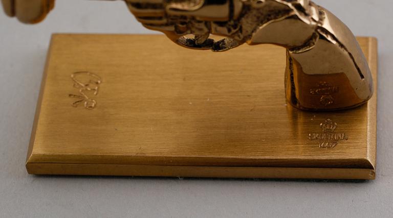 CARL FREDRIK REUTERSWÄRD, SKULPTUR, för Skultuna, 1900-talets andra hälft, monogramsignerad.