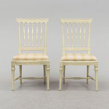 JOHAN ERIK HÖGLANDER, six Gustavian chairs, Stockholm, late 18th Century.