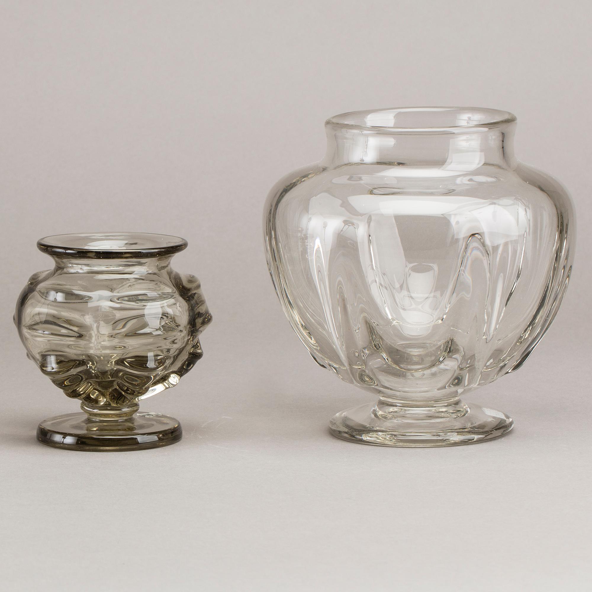 VASER 2 st, Eda Glasbruk, 1940-50-tal.