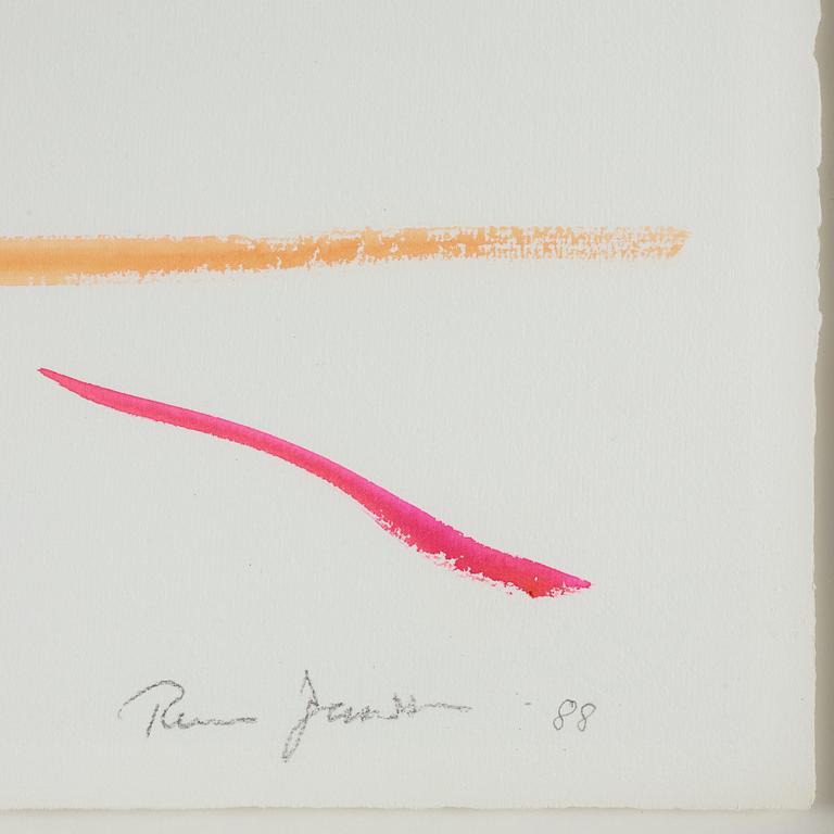 Rune Jansson, watercolour, signed and dated -88.