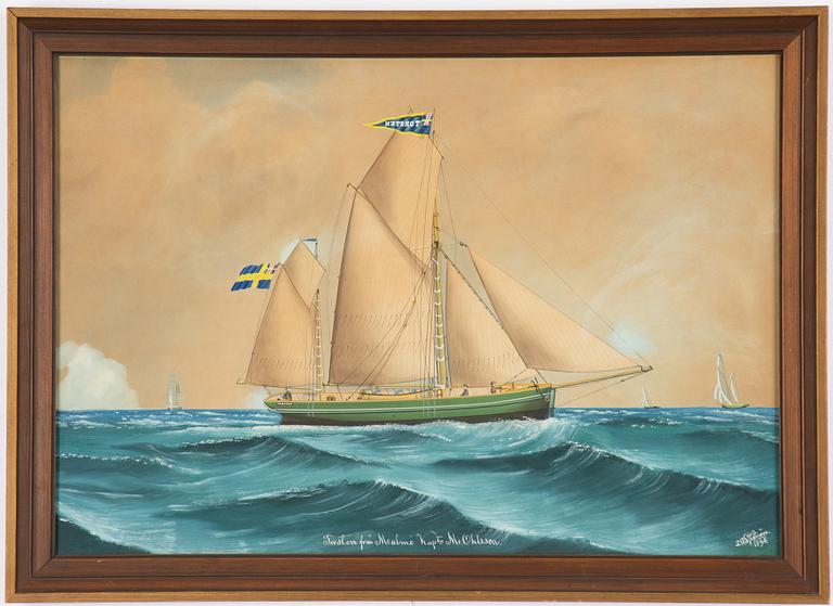 Lars Petter Sjöström, Tvåmastskonaren "Torsten" från Malmö.