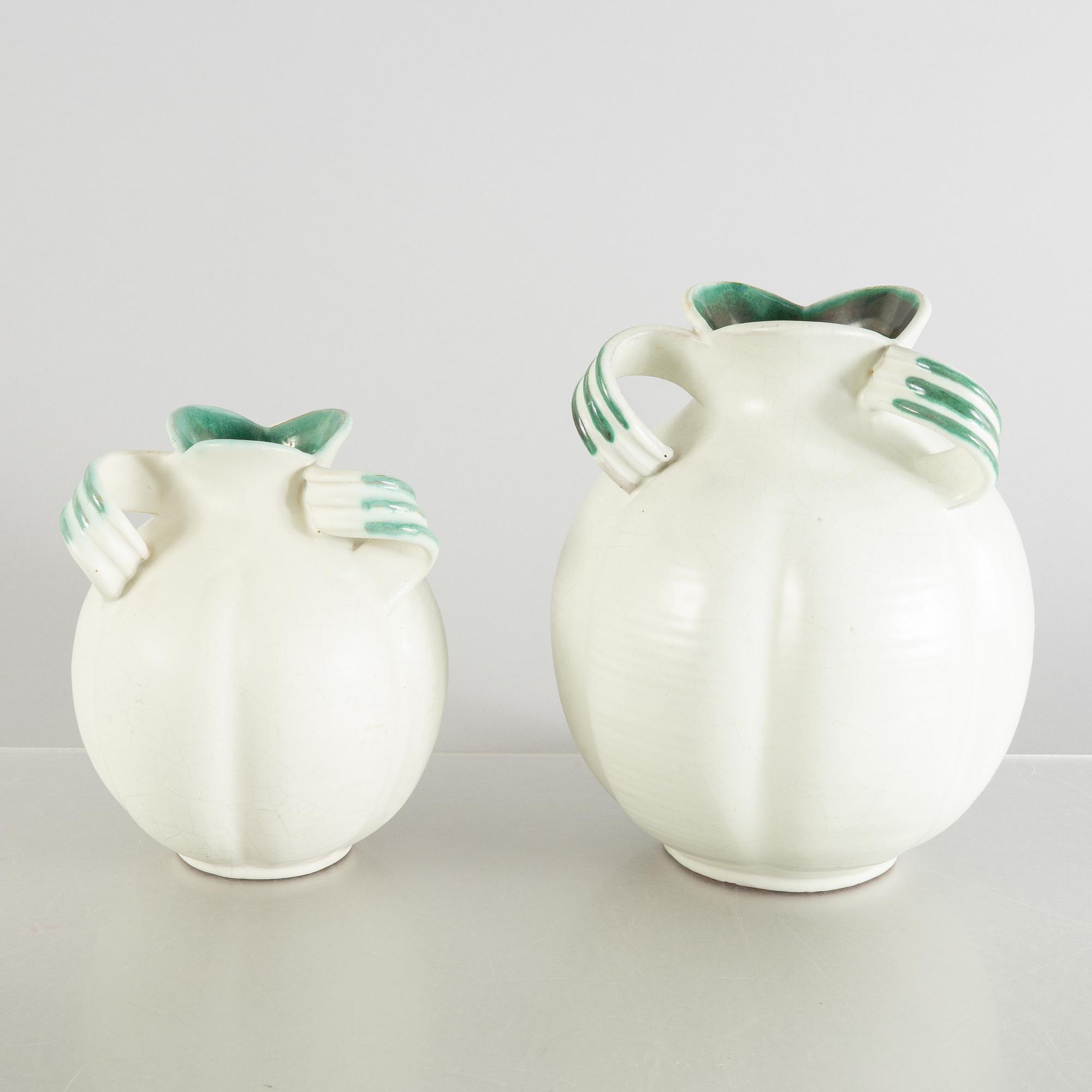 Anna-Lisa Thomson, a set of four vases, Upsala-Ekeby.