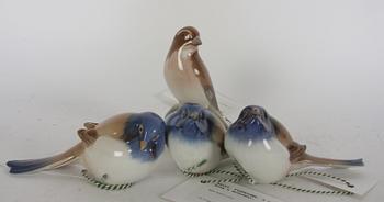 FIGURINER, 4 st, porslin, Bing & Gröndahl.