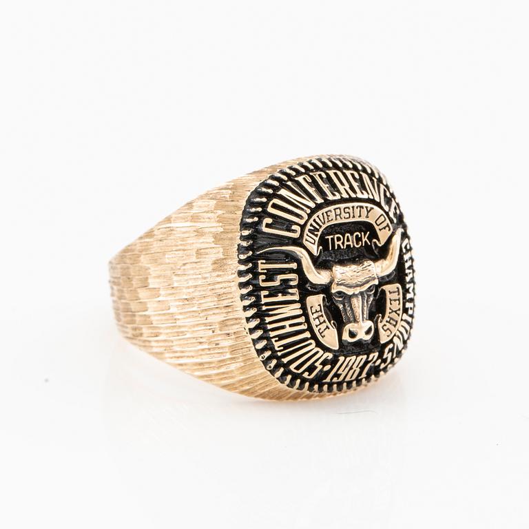 Ring "Texas Longhorn" Southwest Conference Champions 1987 Track, The University of Texas.