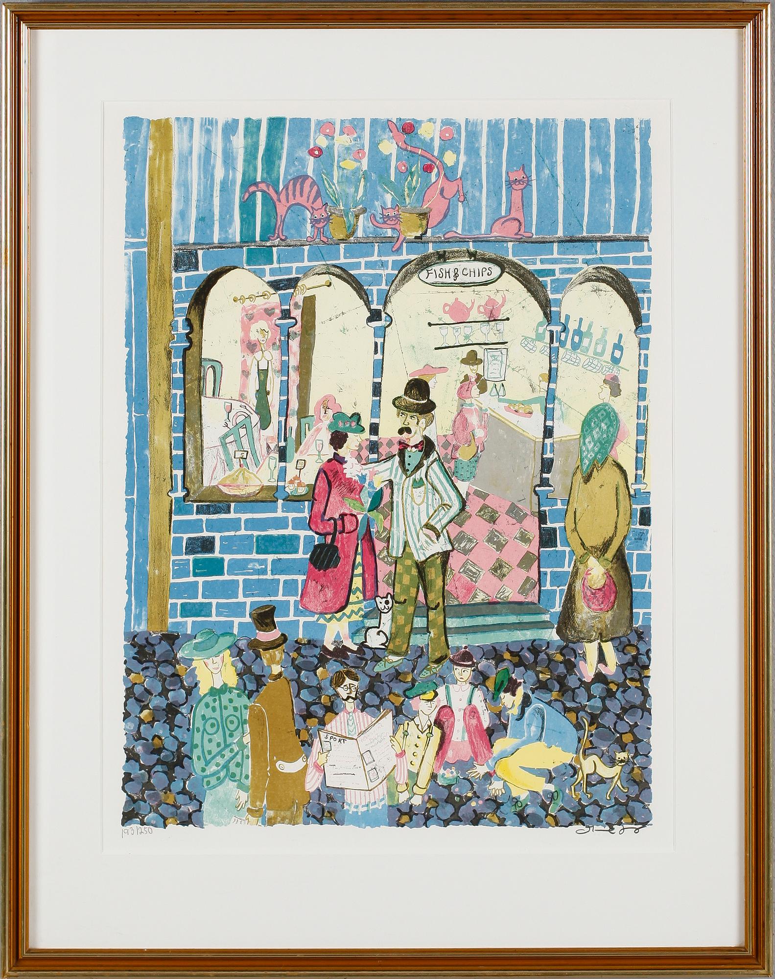 MARIKA LANG, färglitografi, signerad, numrerad 193/250.