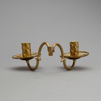 LJUSPLÅT, mässing, barockstil, 1800-tal.