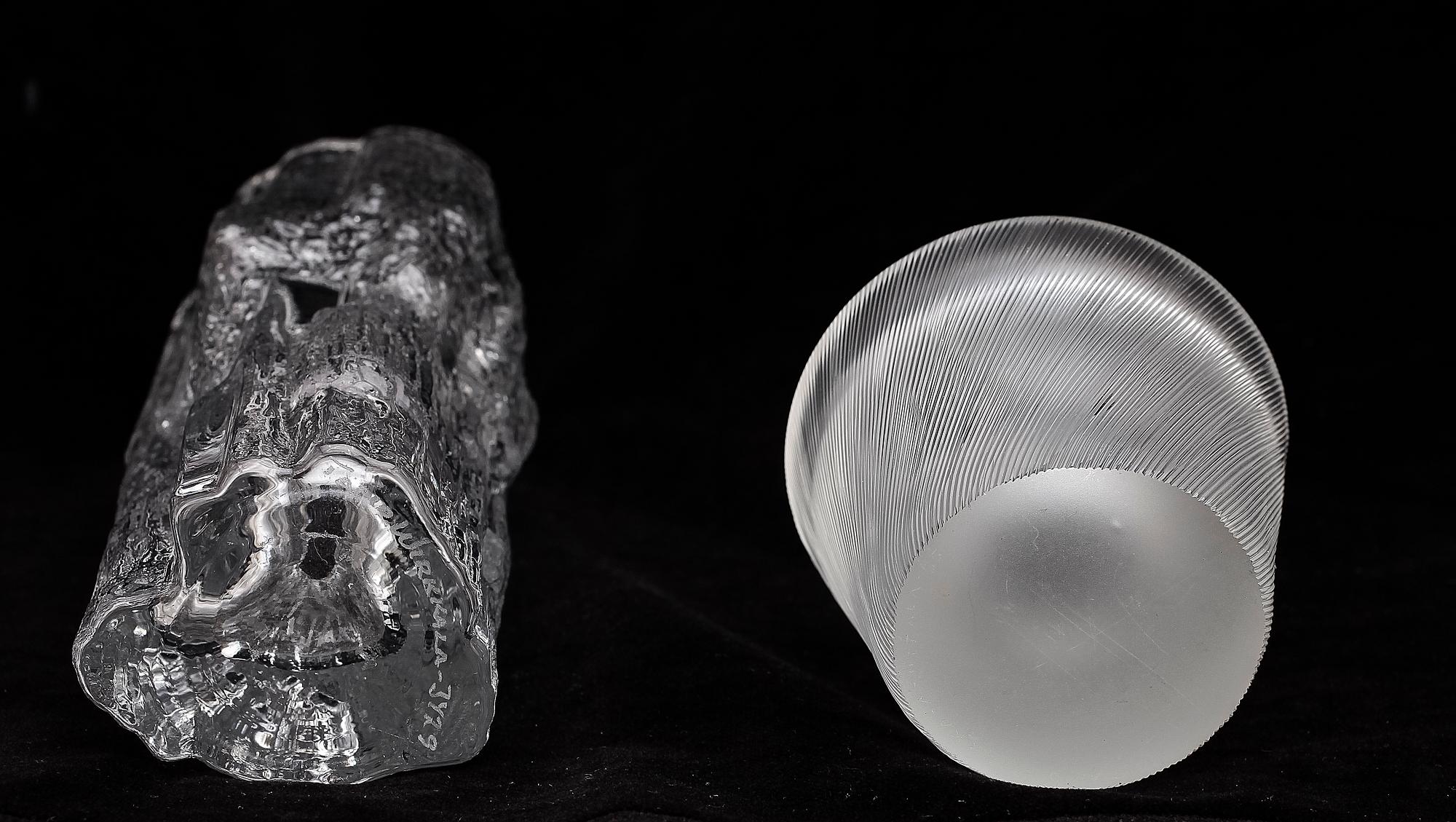 VASER, 2 st, glas, Tapio Wirkkala, sign.