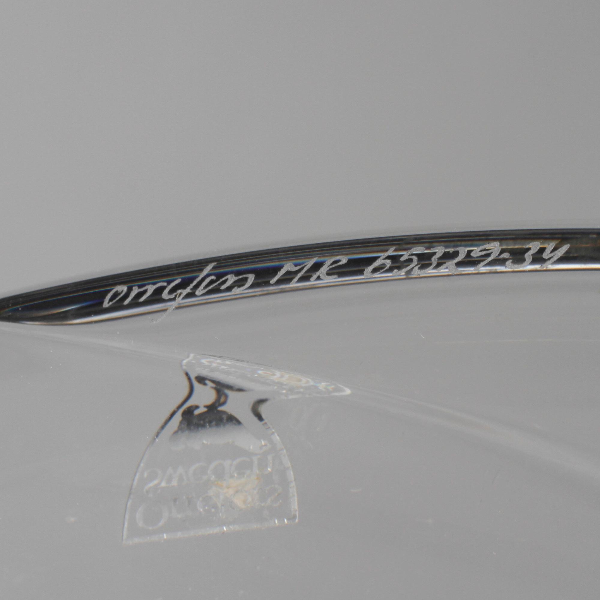 FAT, glas, signerad MR, Orrefors, 1900-talets fjärde kvartal.