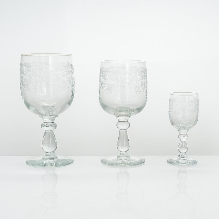 A 44-piece glassware set,