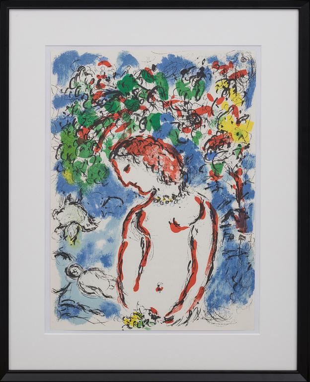 MARC CHAGALL, colour lithographe, not signed, from Derrière le Miroir nr 198, 1972.