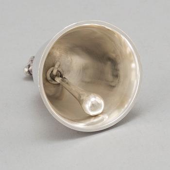 JOHAN ROHDE, a sterling silver table bell Georg Jensen, 1945-77, Denmark.