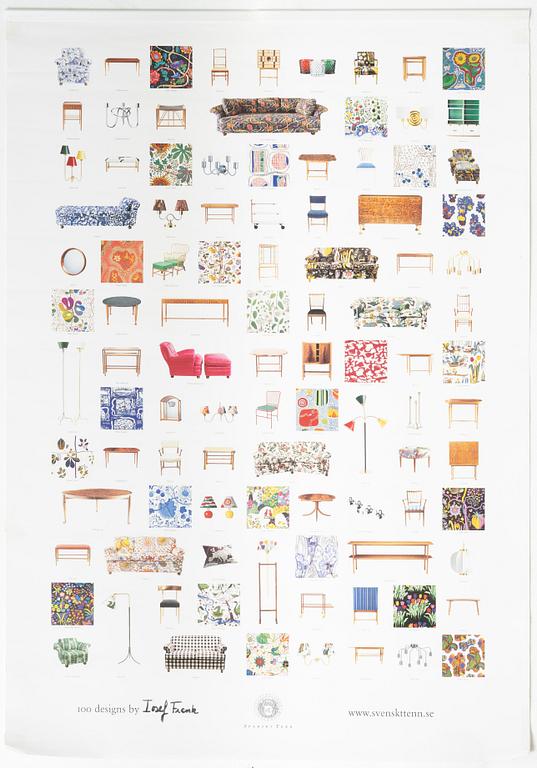 A collection of litterature and media about Estrid Ericson, Josef Frank and Firma Svenskt Tenn.