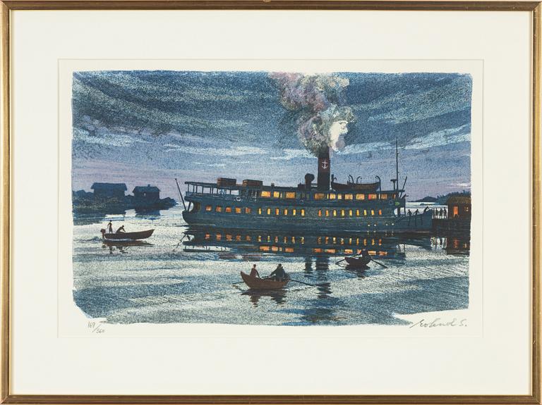 Roland Svensson, lithograph in colours, signed 169/360.