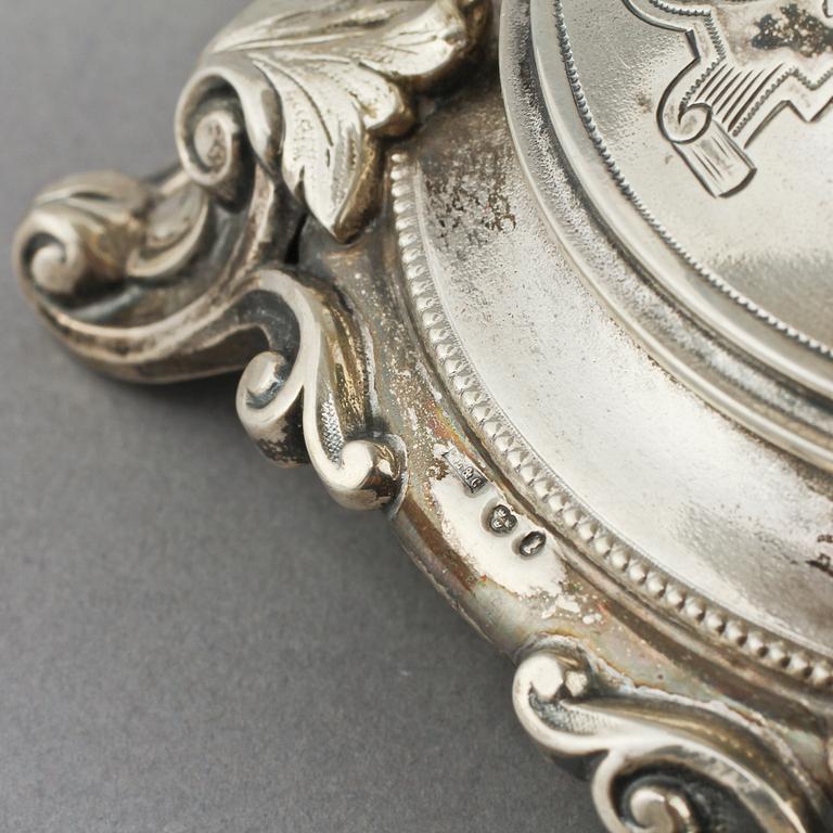 UPPSATSSKÅL, silver, Lars Larson & Co, 1800-talets andra hälft. Vikt 500 g.