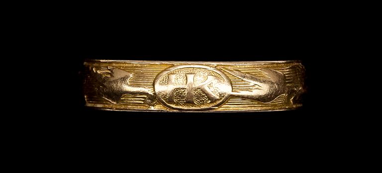 RINGAR, 3 st, 18k guld. 1916-62. Tot ca 13 gr.