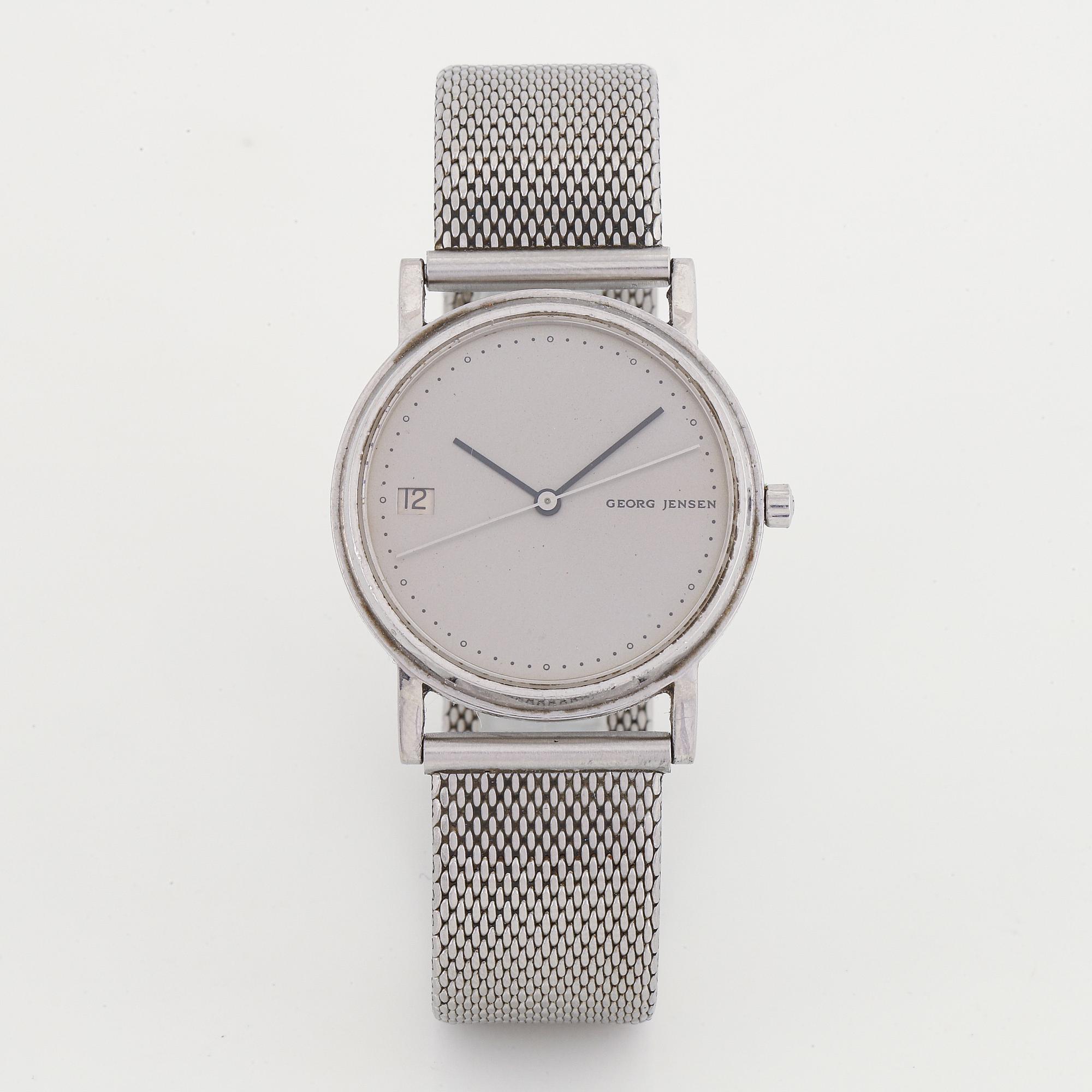Georg Jensen design Jorgen Moller wristwatch 30 mm. Bukowskis