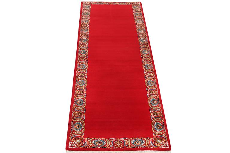 A Royal Keshan runner, c. 400 x 100 cm.