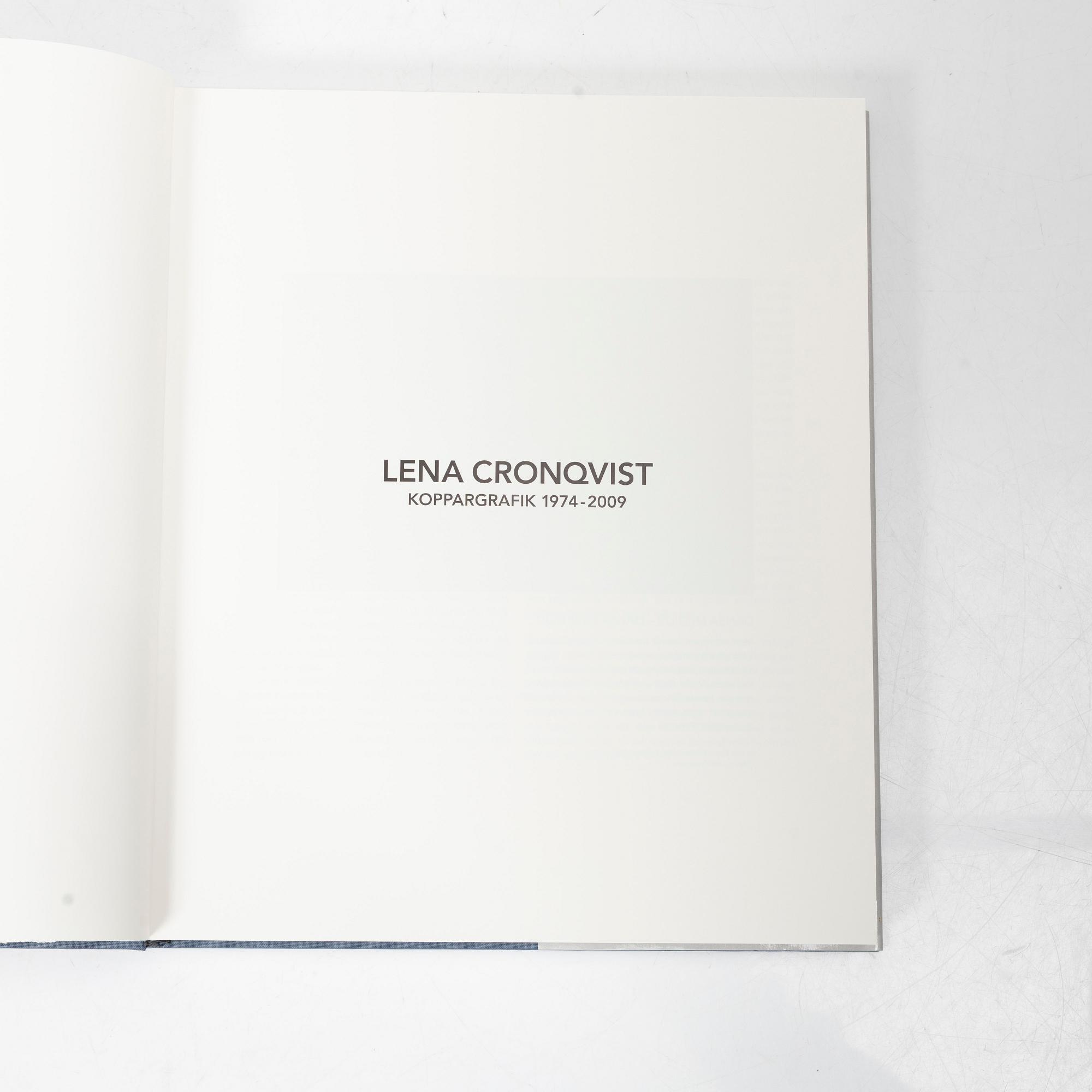 Lena Cronqvist, Catalogue raisonné, “Copper Plate Prints 1974–2009”, with “Stilleben I”, etching, signed and numbered 12/25.