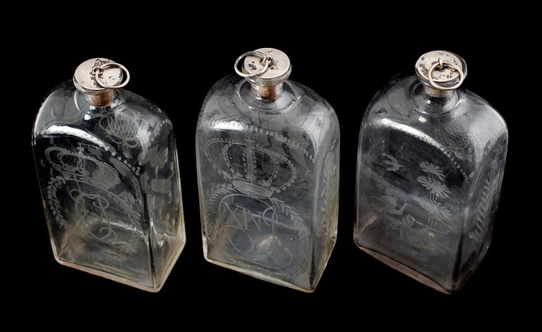 FLASKSCHATULL, 1800-talets mitt.