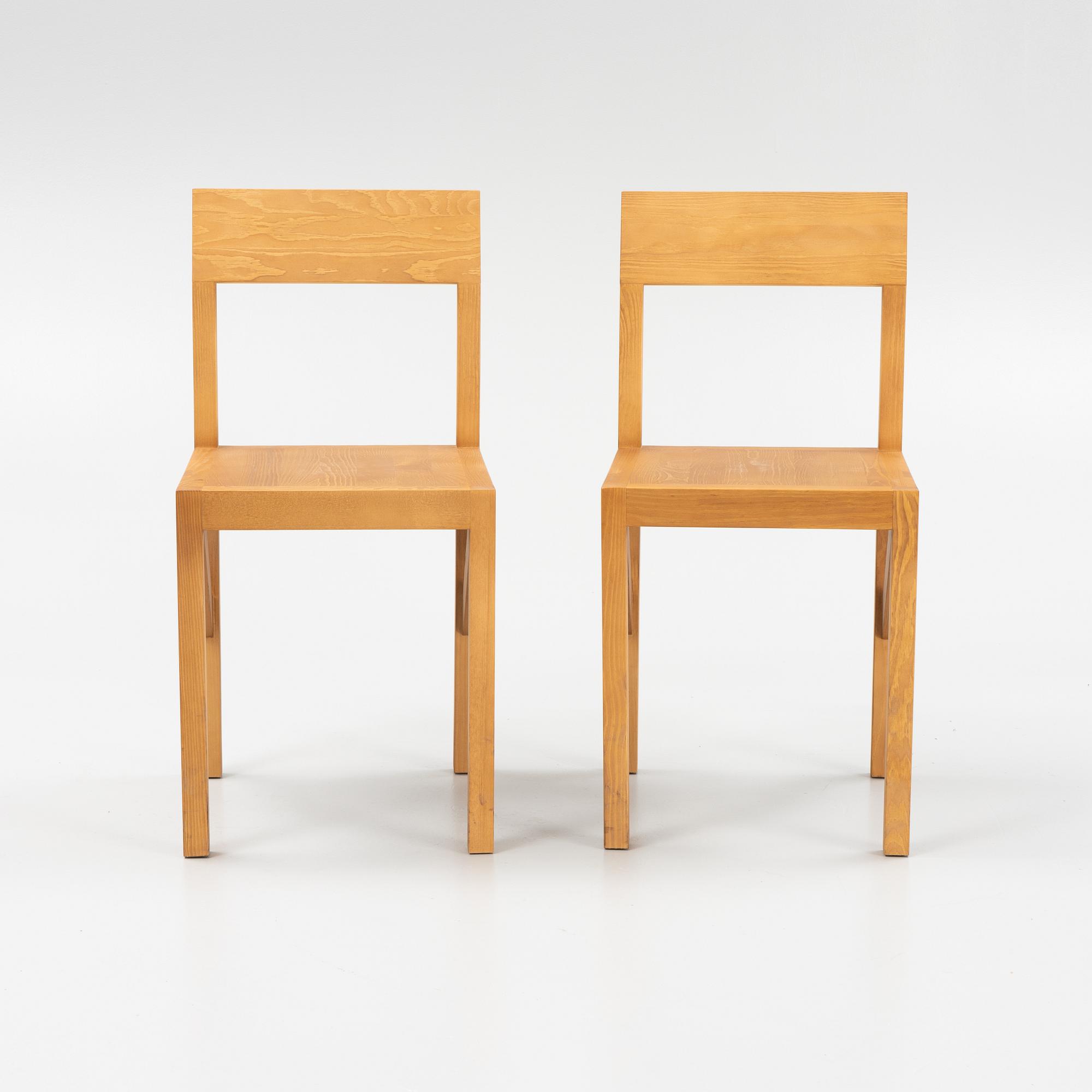 Frederik Gustav, "Bracket Chair", 2 st., Frama, Köpenhamn, Danmark 2023.