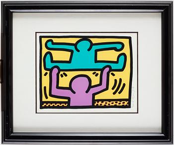 Keith Haring, "Untitled, Pl. 4", from "Pop Shop I series".