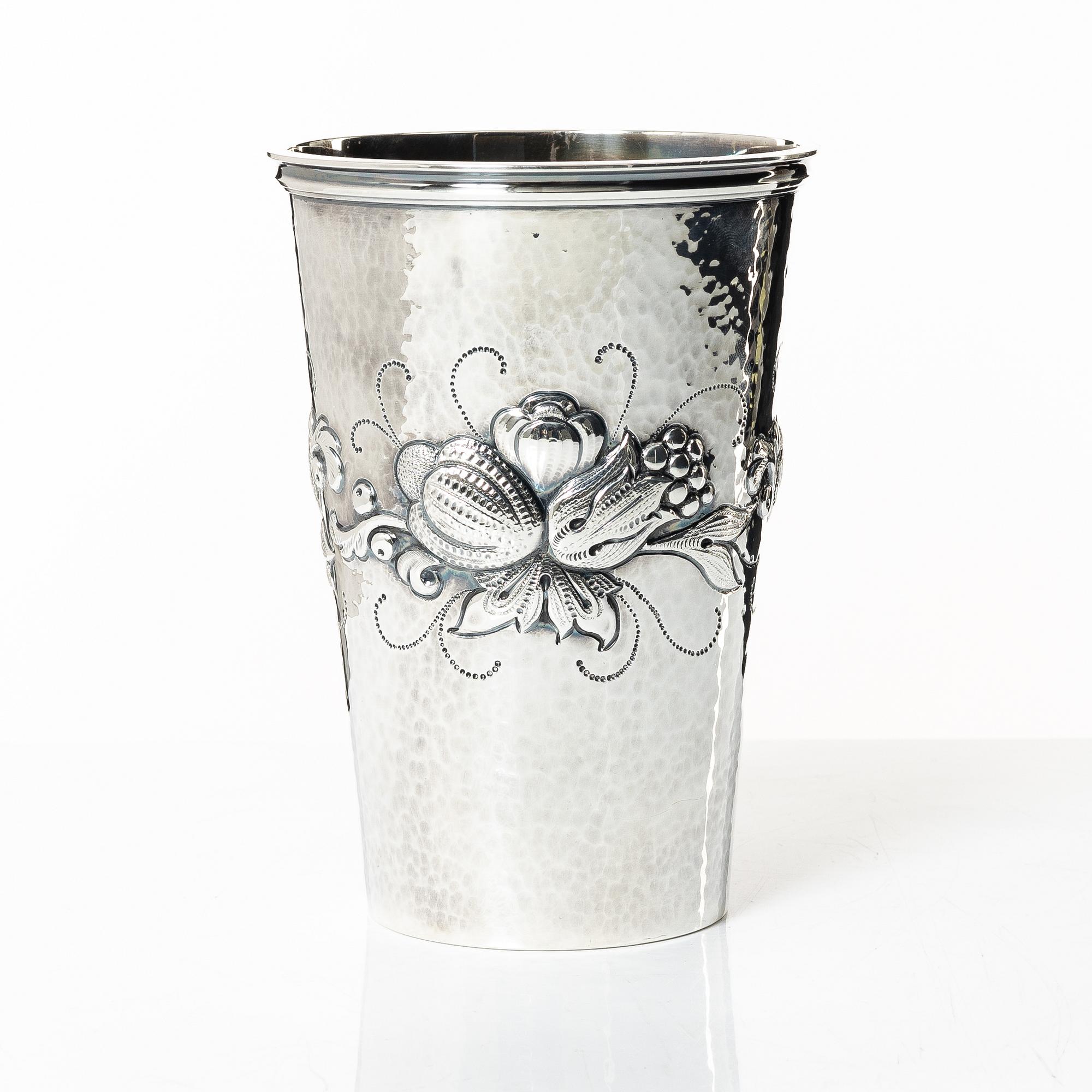 Eric Råström, vase, silver, Baroque style, CG Råström, Stockholm 1977.