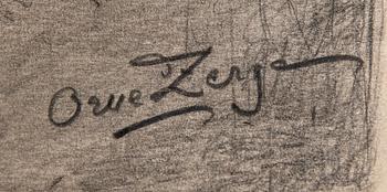 Owe Zerge, signed drawing.